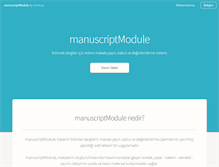 Tablet Screenshot of manuscriptmodule.com